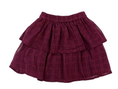 Creamie nederdel chiffon checks fig